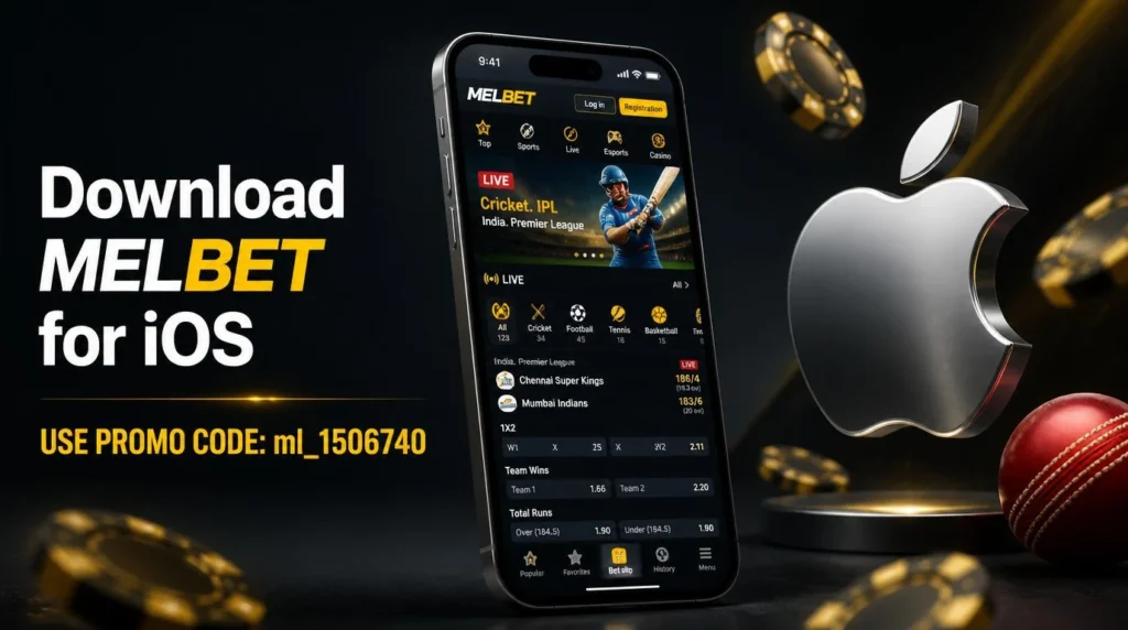 Melbet app download for iOS with promo code ml_1506740