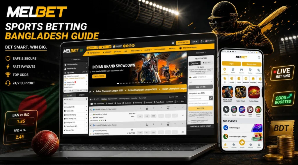 Melbet sports betting in Bangladesh — cricket, football and live betting
