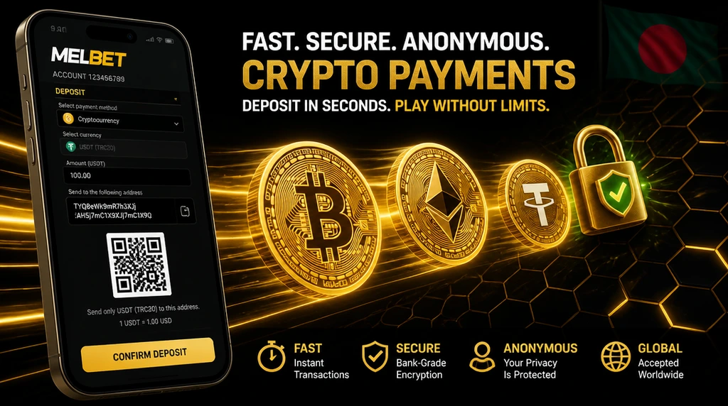 Melbet cryptocurrency deposit options in Bangladesh — USDT, Bitcoin and Ethereum