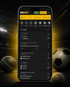 Melbet cricket betting on a mobile phone in Bangladesh